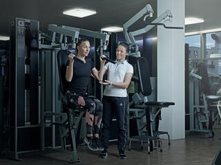 Kundin und Trainerin
